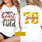Personalized Softball Two-sided T-shirt, My Heart Is On That Field Sport Tees Gift For Softball Lovers