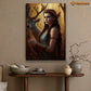 The Forest Queen And Her Faithful Stag, Victorian Stag Canvas Painting, Wall Art Decor - Poster Gift For Stag Lovers