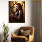 The Forest Queen And Her Faithful Stag, Victorian Stag Canvas Painting, Wall Art Decor - Poster Gift For Stag Lovers