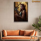 The Forest Queen And Her Faithful Stag, Victorian Stag Canvas Painting, Wall Art Decor - Poster Gift For Stag Lovers
