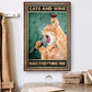 Cats And Wine Make Everything Fine, Funny Cat Canvas Painting, Wall Art Decor - Cat Poster Gift