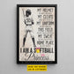 Funny Personalized Softball Canvas Painting, I Am A Softball Princess Wall Art Decor, Poster Gift For Softball Lovers