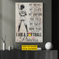 Funny Personalized Softball Canvas Painting, I Am A Softball Princess Wall Art Decor, Poster Gift For Softball Lovers