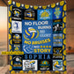 Motivational Personalized Volleyball Fleece Blanket, No Floor Burns No Glory Sport Woven Blanket, Cozy Sherpa Blanket Gift For Volleyball Lovers