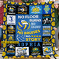Motivational Personalized Volleyball Fleece Blanket, No Floor Burns No Glory Sport Woven Blanket, Cozy Sherpa Blanket Gift For Volleyball Lovers