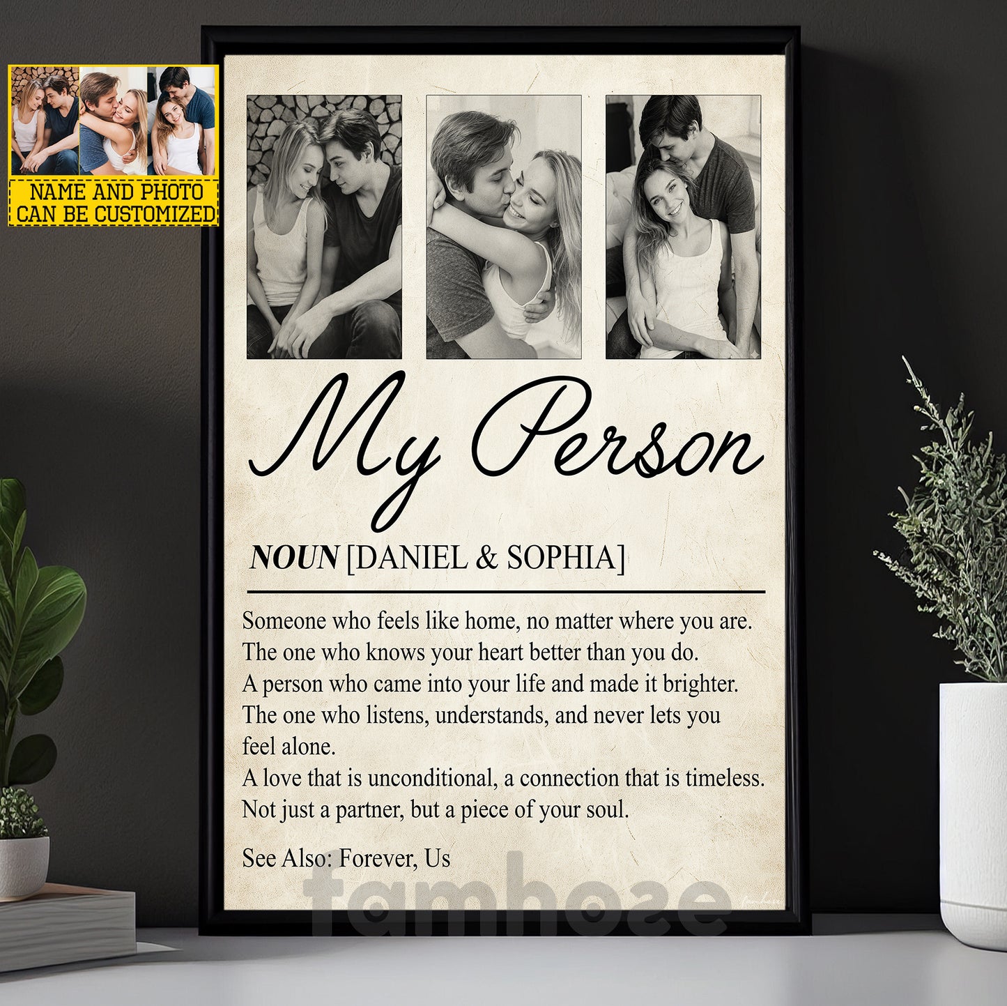 Personalized Love Canvas Painting, Someone Who Feels Like Home Wall Art Decor, Poster Gift For Couple