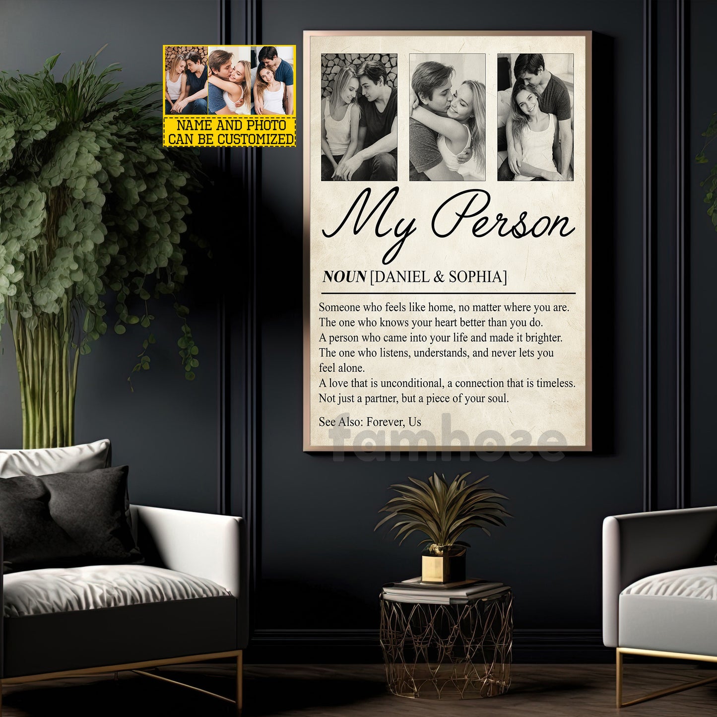 Personalized Love Canvas Painting, Someone Who Feels Like Home Wall Art Decor, Poster Gift For Couple