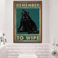 Funny Black Cat Bathroom Poster & Canvas, Remember To Wipe, Gift For Cat Lovers, Cat Owners