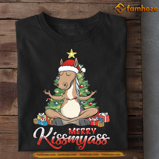 Christmas Horse T-shirt, Merry Kissmyass, Xmas Gift For Horse Lovers, Horse Riders