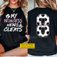 Personalized Soccer Two-sided T-shirt, My Princess Wears Cleats Sport Tees Gift For Soccer Lovers