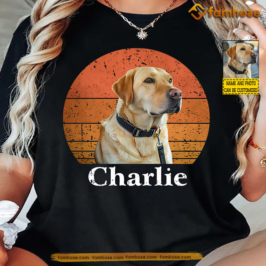 Vintage Personalized Dog T-shirt, Custom Your Dog Photo Tees Gift For Dog Lovers