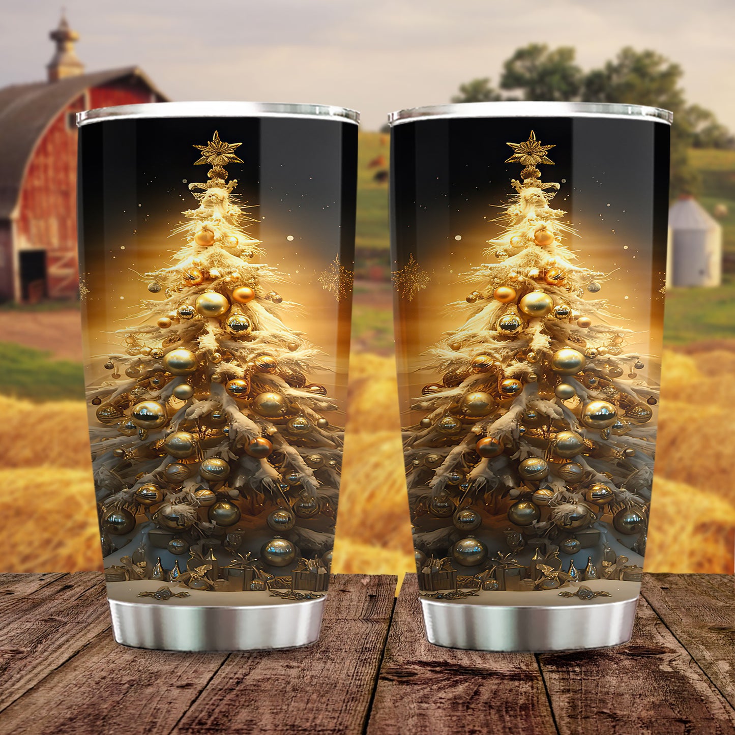 Xmas Stainless Steel Tumbler