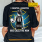 Personalized Volleyball Mom Daughter Backside T-shirt, I Created A Monster She Calls Me Mom Sport Tees Mother's Day Gift For Volleyball Lovers