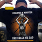 Personalized Basketball Dad Backside T-shirt, I Created A Monster She Calls Me Dad Sport Tees Father's Day Gift For Basketball Lovers