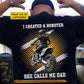 Personalized Motocross Dad Daughter Backside T-shirt, I Created A Monster She Calls Me Dad Tees Father's Day Gift For Motocross Lovers