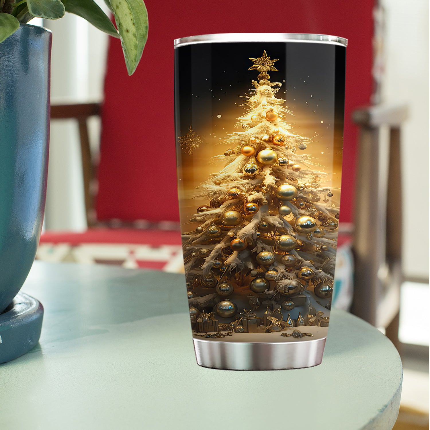 Xmas Stainless Steel Tumbler