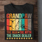 Funny Cat Grandpa T-shirt, Grandpaw The Snack Dealer Tees Vintage Gift For Cat Lovers