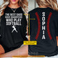 Personalized Softball Dad Two-sided T-shirt, The Best Dads Have Daughters Who Play Softball Sport Tees Father's Day Gift For Softball Lover