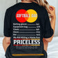 Softball Dad Backside T-shirt, My Kid Hitting A Home Run Priceless Sport Tees Father's Day Gift For Softball Lovers