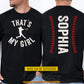 Personalized Softball Parents Two-sided T-shirt, That's My Girl Tees Gift For Softball Lovers