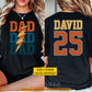 Personalized Softball Dada Two-sided T-shirt, Softball Dad Sport Tees Father's Day Gift For Softball Lovers