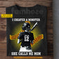 Funny Personalized Softball Mom Daughter T-shirt, I Created A Monster She Calls Me Mom Sport Tees Mother's Day Gift For Softball Lover