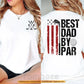 Personalized Golf Dad Two-sided T-shirt, Best Dad By Par Tees Father's Day Gift For Golf Lovers