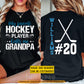 Personalized Hockey Grandpa Two-sided T-shirt, My Favorite Hockey Player Sport Tees Gift For Hockey Lovers