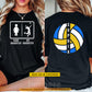 Personalized Volleyball Parent Two-sided T-shirt, Your Daughter Vs My Daughter Sport Tees Gift For Volleyball Lovers