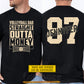Funny Personalized Volleyball Dad Two-sided T-shirt, Volleyball Dad Straight Outta Money Sport Tees Father's Day Gift For Volleyball Lovers