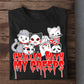 Halloween Cat T-shirt, Chillin With My Creeps, Gift For Cat Lovers, Cat Tees, Cat Owners