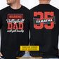 Funny Personalized Volleyball Dad Two-sided T-shirt, Warning Volleyball Dad Will Yell Loudly Sport Tees Father's Day Gift For Volleyball Lovers