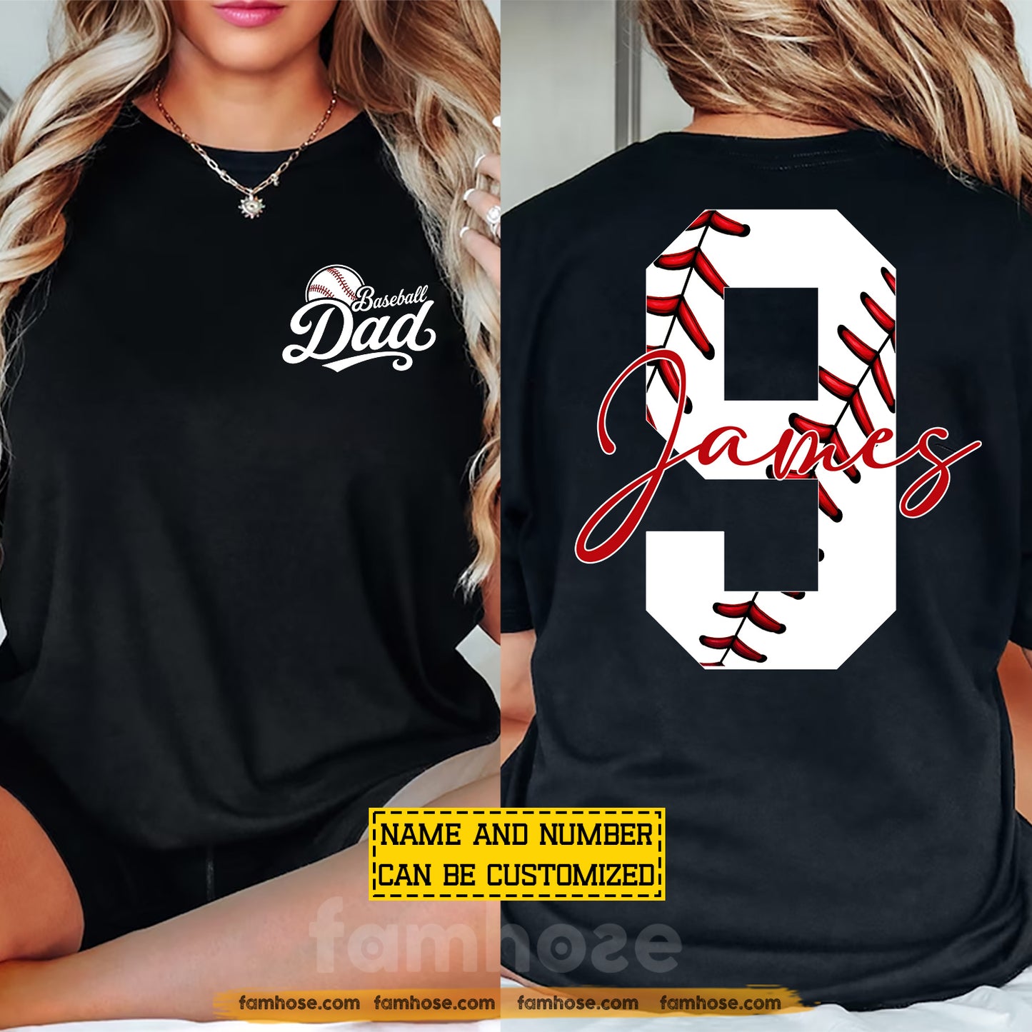 Personalized Baseball Dad Two-side T-shirt, Raising Sluggers With Pride Tees Father's Day Gift For Baseball Lover