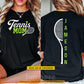 Personalized Tennis Mom Two-sided T-shirt, Tennis Mom Tees Mother's Day Gift For Tennis Lovers