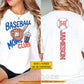 Personalized Baseball Mom Two-sided T-shirt, Baseball Moms Club Tees Mother's Day Gift For Baseball Lovers