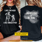 Personalized Dirt Bike Dad Daughter Two-sided T-shirt, I Like Father I Like Daughter Tees Father's Day Gift For Motocross Lovers