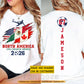 Personalized International Soccer Championship 2026 Two-sided T-shirt, North America Football Tournament 2026 Tees Sport Gift