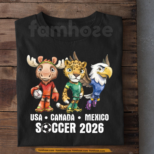International Soccer Tournament 2026 T-shirt, USA Canada Mexico Soccer Tournament 2026 Tees Sport Gift