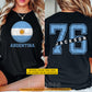Personalized Agrentina Soccer Team Two-sided T-shirt, Custom National Football Club Fan Tees Sport Gift