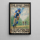 Cycling Canvas Painting, The Only Time You Should Ever Look Back Sport Wall Art Decor, Poster Gift For Cycling Lovers