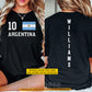 Personalized Agrentina Soccer Team Two-sided T-shirt, Custom National Football Club Fan Tees Sport Gift