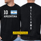 Personalized Agrentina Soccer Team Two-sided T-shirt, Custom National Football Club Fan Tees Sport Gift