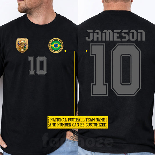 Personalized International Soccer Championship Two-sided T-shirt, Fan Of America Football Club Sport Tees Gift For Soccer Lovers