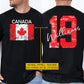 Personalized International Soccer Championship Two-sided T-shirt, Custom National Football Club Fan Tees Sport Gift