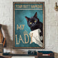 Your Butt Napkins My Lady, Cat Bathroom Canvas Painting, Toilet Wall Art Decor - Poster Gift For Cat Lovers