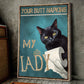 Your Butt Napkins My Lady, Cat Bathroom Canvas Painting, Toilet Wall Art Decor - Poster Gift For Cat Lovers