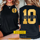 Personalized Soccer Two-sided T-shirt, Golden Soccer Fan Sport International Soccer Tournament Tees Gift For Soccer Lovers