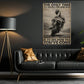 Motorcycle Canvas Painting, The Only Time You Should Ever Look Back Wall Art Decor, Poster Gift For Biker Lover
