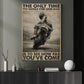 Motorcycle Canvas Painting, The Only Time You Should Ever Look Back Wall Art Decor, Poster Gift For Biker Lover