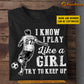 Personalized Soccer Boy T-shirt, I Know I Play Like A Girl Try To Keep Up, Gift For Soccer Lovers, Soccer Boy Players